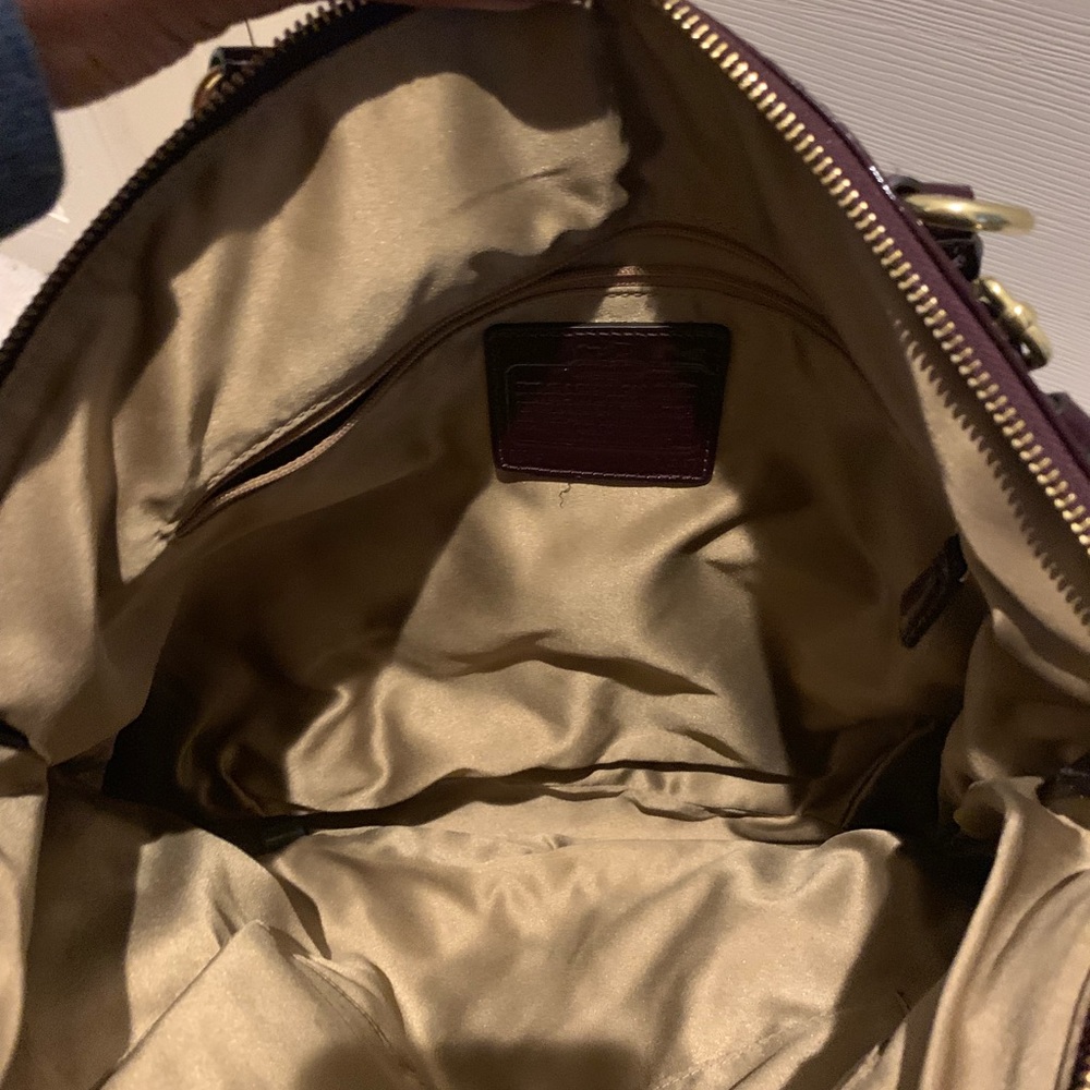 Beautiful patent leather purple (plum) Coach bag